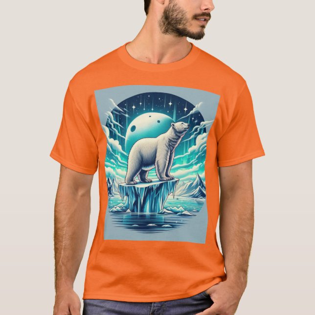 Regal Polar Bear auf dem arktischen Eisberg T-Shirt (Vorderseite)