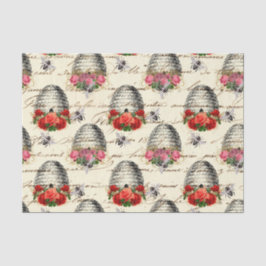 Regal Queen Bee, Beehive & Rote Rosen Seidenpapier