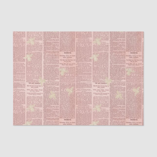 Regal Queen Bee Pink Newspapier Seidenpapier (Vorderseite)