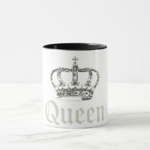 Regal Queen Crown Majestic Text Design Tasse