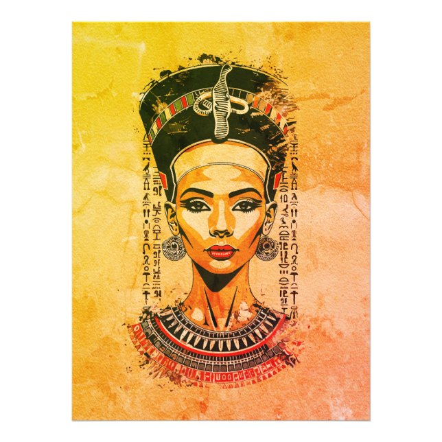 Regal Queen of Egypt - Moderne Neo-Pharao Art Fotodruck (Vorne)