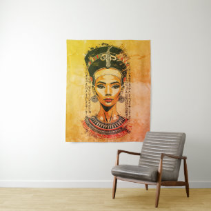 Regal Queen of Egypt - Moderne Neo-Pharao Art Wandteppich