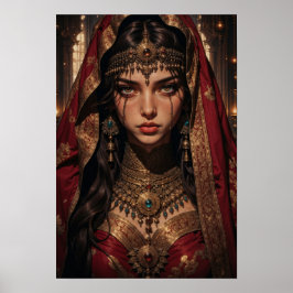 Regal Queen of Shadows Wall Art Poster