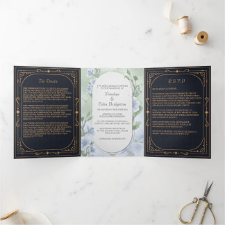 Regal Regency dreispurige Einladung zur Hochzeit
