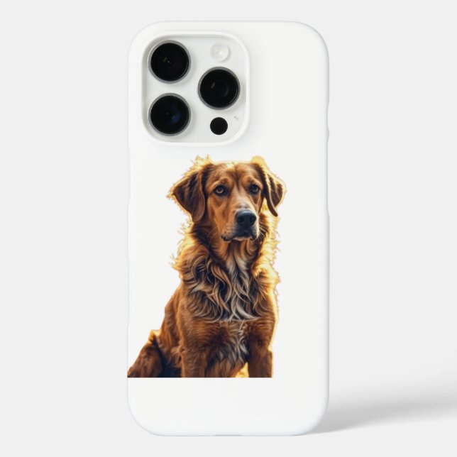 Regal Retriever in Velvet Splendor iPhone 16 Pro Hülle (Rückseite)