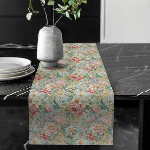 Regal Rokoko Graceful Botanical Designs Großer Tischläufer