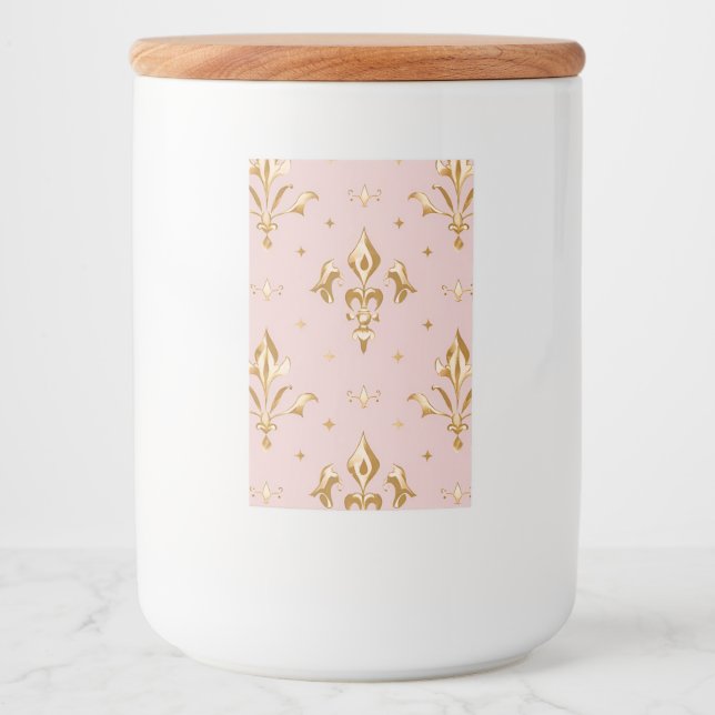 Regal Rose Glass Jar Lebensmitteletikett (Vorderseite)