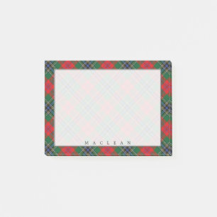 Regal schottischer Clan MacLean Tartan Post-it Klebezettel