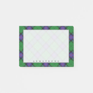 Regal Scottish Clan Armstrong Tartan Post-it Klebezettel