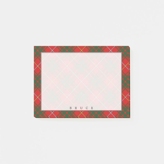 Regal Scottish Clan Bruce Tartan Post-it Klebezettel (Vorderseite)