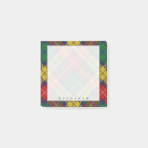 Regal Scottish Clan Buchanan Tartan Post-it Klebezettel
