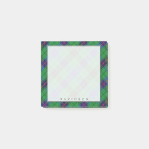 Regal Scottish Clan Davidson Tartan Post-it Klebezettel