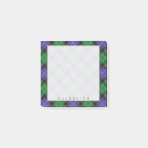 Regal Scottish Clan Galbraith Tartan Post-it Klebezettel