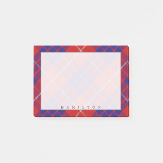 Regal Scottish Clan Hamilton Tartan Post-it Klebezettel