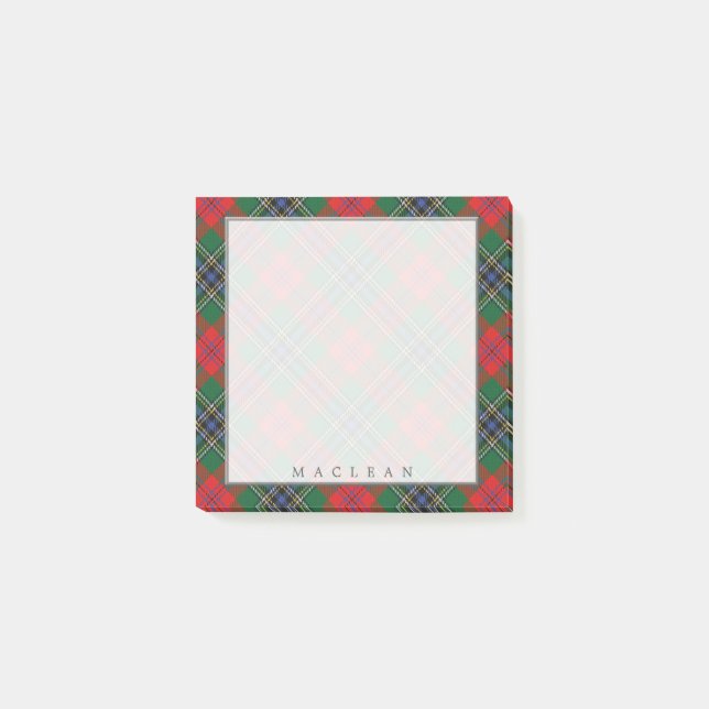Regal Scottish Clan MacLean Tartan Post-it Klebezettel (Vorderseite)