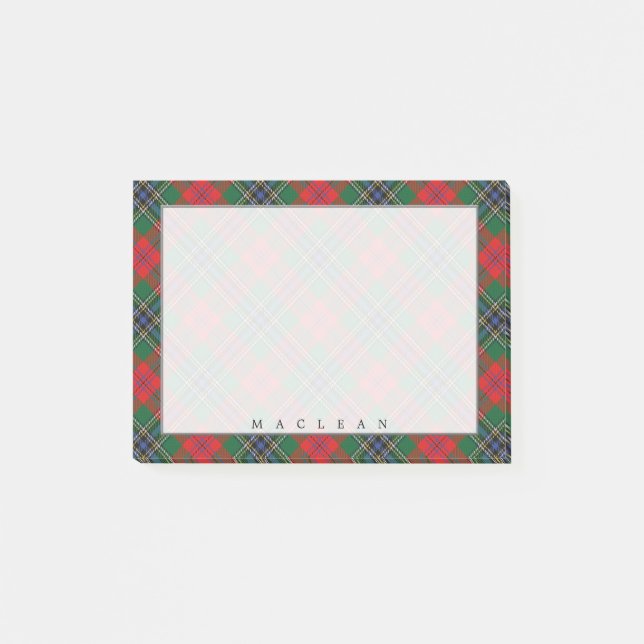 Regal Scottish Clan MacLean Tartan Post-it Klebezettel (Vorderseite)