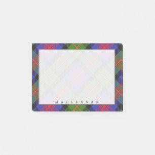 Regal Scottish Clan MacLennan Tartan Post-it Klebezettel