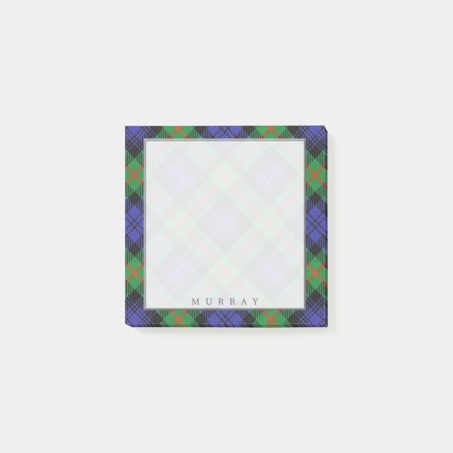 Regal Scottish Clan Murray Tartan Post-it Klebezettel (Vorderseite)