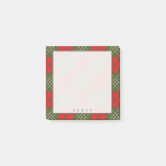 Regal Scottish Clan Scott Tartan Post-it Klebezettel (Vorderseite)