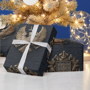 Regal Wappen & Eagle Luxury Wrapping Paper Geschenkpapier