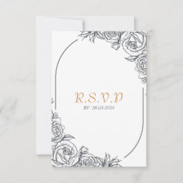 Regal Wedding RSVP Card Karte