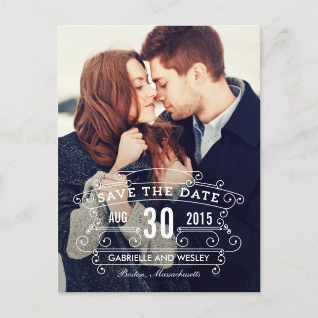 Regale Gewerkschaft Save the Date Postkarte (Vorderseite)