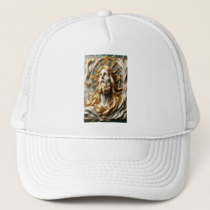 Regale Reverenz Jesus in Gold Truckerkappe
