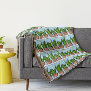 Regale von Aloe-Vera-Pflanzen AI-Kunst Decke