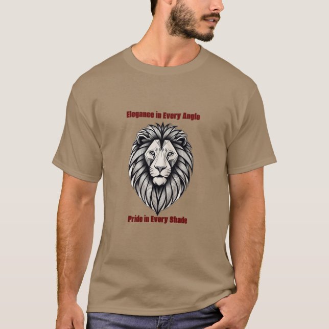 Regalgeometrie: Monochromatische LöwenT - Shirt (Vorderseite)