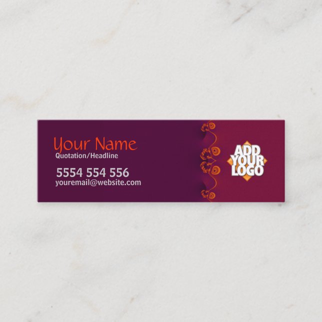 Regalicurlz mini Business Card Mini Visitenkarte (Vorderseite)