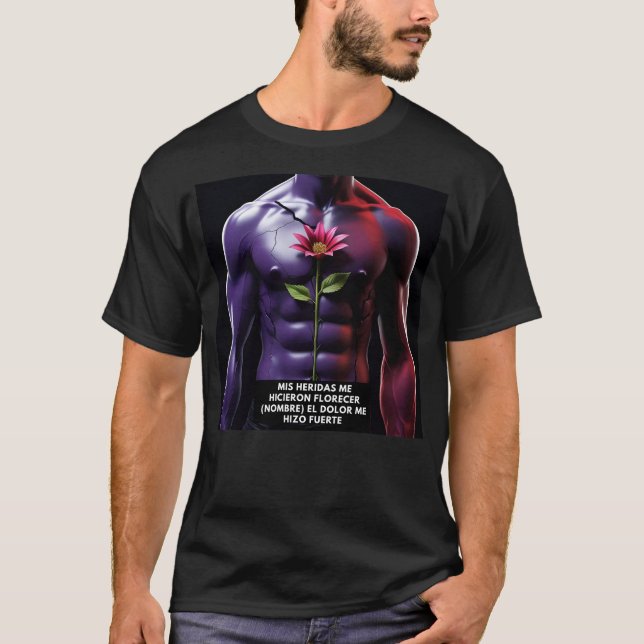 REGALO PERSONALIZADO PARA (NOMBRE) FUERZA Y BELLEZ T-Shirt (Vorderseite)