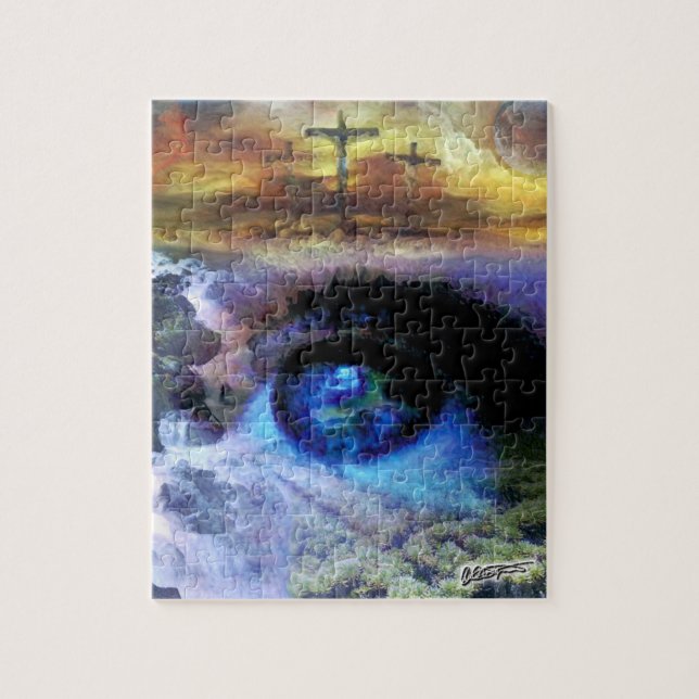 Regard au puzzle de photo de Jésus 11x14 (Vertical)