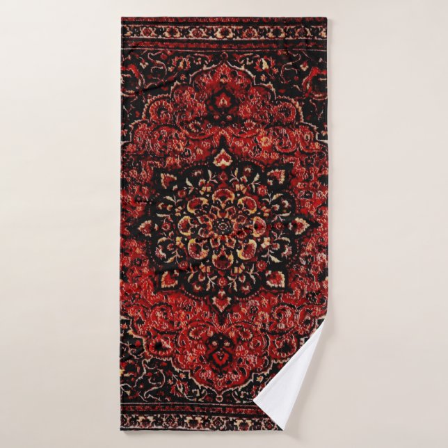 Regard de tapis de Perse dans le domaine teinté (Serviette de bain)