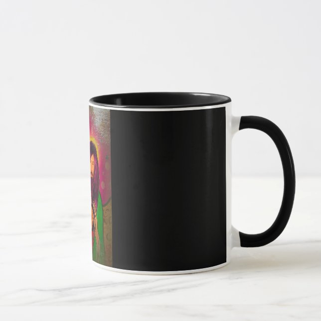 Regard d'huile d'antiquité de tasse de Keanu Jésus (Droite)