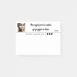 Regard pixelisé intense  post-it klebezettel