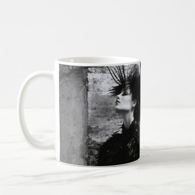 Regard provocateur - Mug Portrait noir et blanc (Gauche)