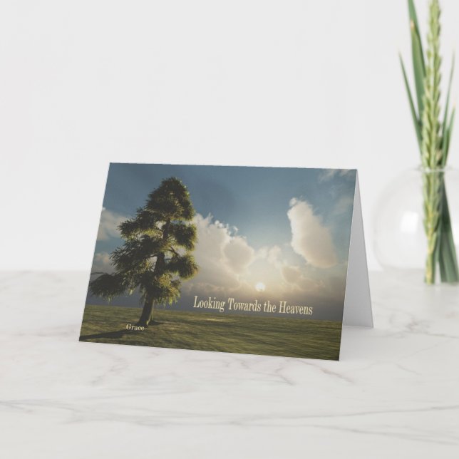 Regard vers le carte pour notes de cieux (Devant)