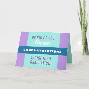 Regarde ! Carte de graduation Junior High personna