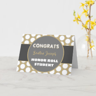 Regarde ! Carte Honor roll Congrats