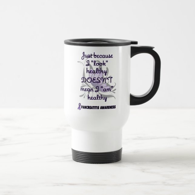 "Regarde" santé/papillon...Pancréatite Travel Mug (Droite)