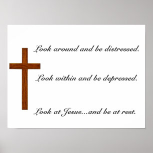 REGARDER À JÉSUS POSTER