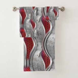 Regarder la texture grise rouge 3D métallique