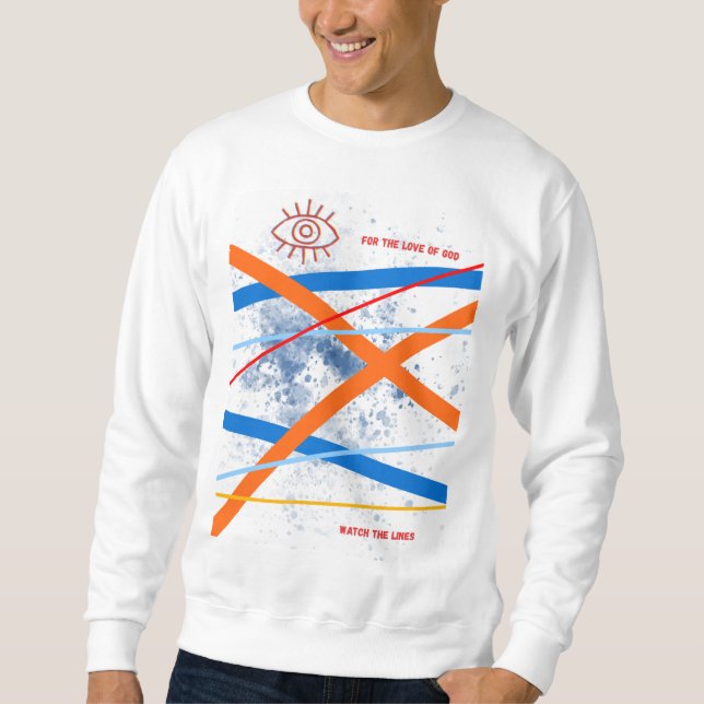 Regarder les lignes - sweatshirt d'art original (Devant)