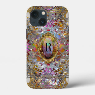 Regardez dans kaléidoscope Elegante Girly Monogram Case-Mate iPhone Hülle