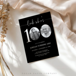 Regardez qui a 100 ans Invitation d'anniversaire