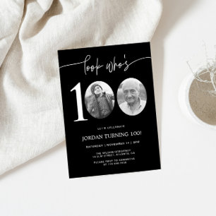 Regardez qui a 100 ans Invitation d'anniversaire