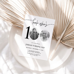 Regardez qui a 100 ans Invitation d'anniversaire