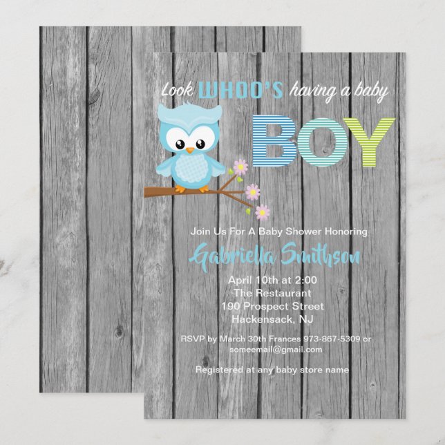 Regardez qui a une carte de baby shower de bébé (Devant / Derrière)