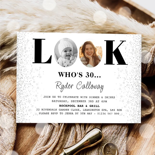 Regardez qui est anniversaire Invitation photo (Créateur téléchargé)