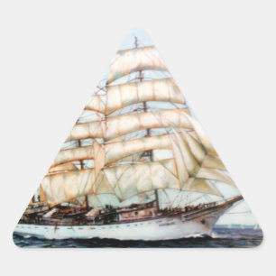 Regata Cutty Sark/Cutty Sark Tall Ship Dreieckiger Aufkleber